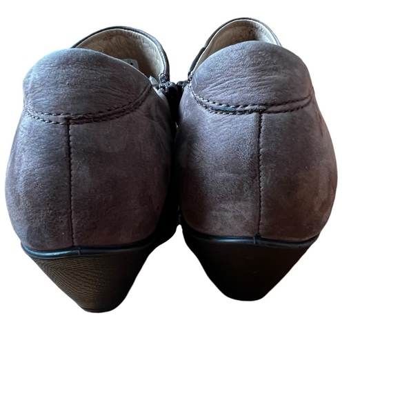 Ecco Ankle Boots Women's Size 38 US 7-7.5 Bootie Heels Leather Side Zip Brown - Picture 10 of 12